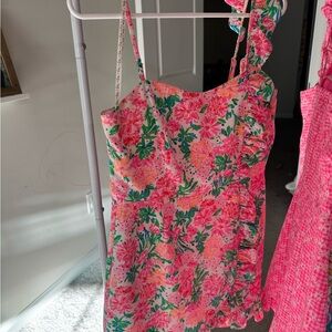 Lilly Pulitzer Pink and Green Floral Jumpsuit